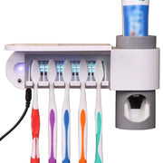 Toothbrush Sanitizer Family Case with UV Light and Toothpaste Dispenser